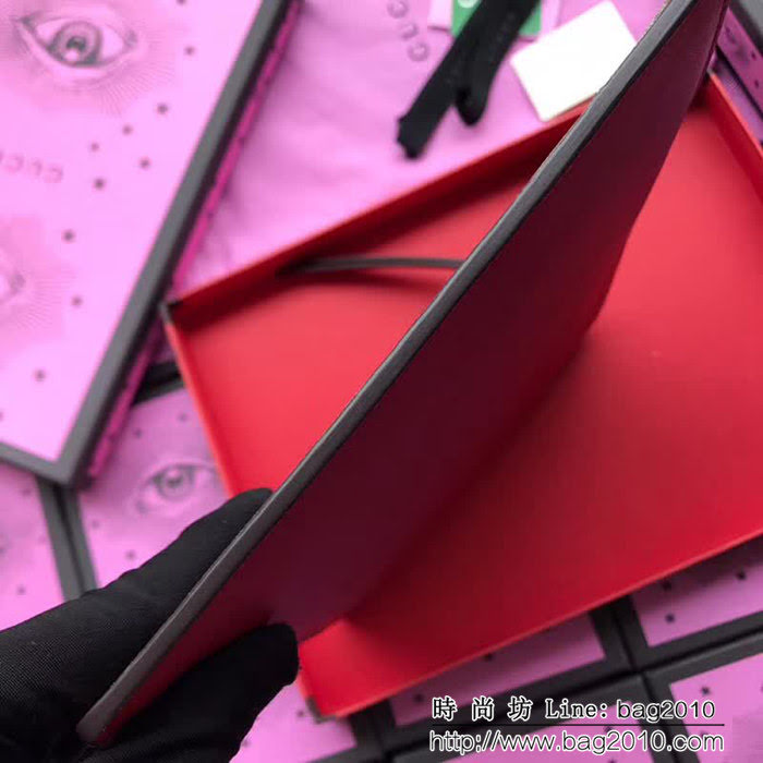 GUCCI古馳 歐洲正品原單 2018早春新款 狗頭刺繡限量版 萌萌手包 506280 粉狗pvc紅皮 WTG1543